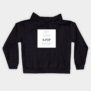 EAT, SLEEP, K-POP, REPEAT Kids Hoodie